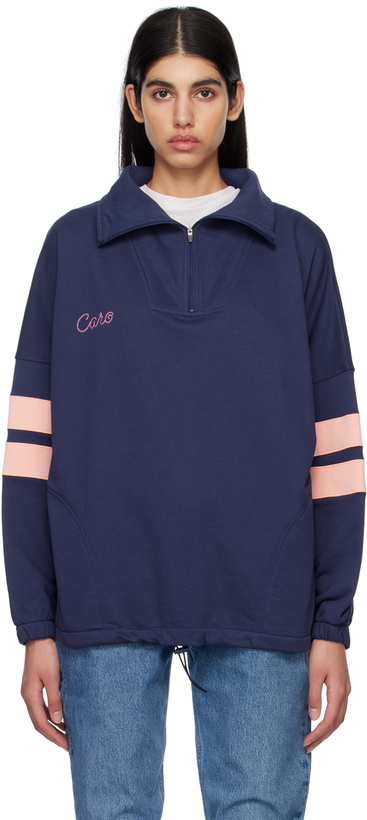 Photo: Caro Editions Navy Eliza Sweatshirt