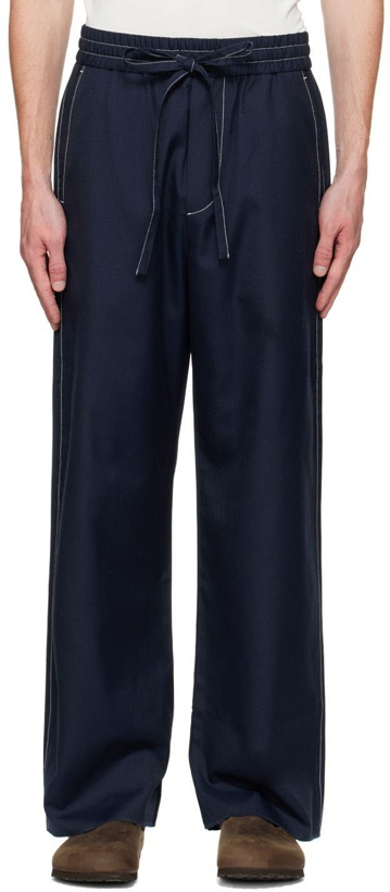 Photo: Sunnei Blue Polyester Lounge Pants