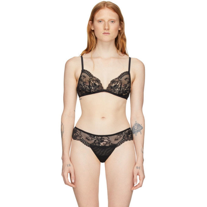 Photo: La Perla Black Lace Brigitta Triangle Bra