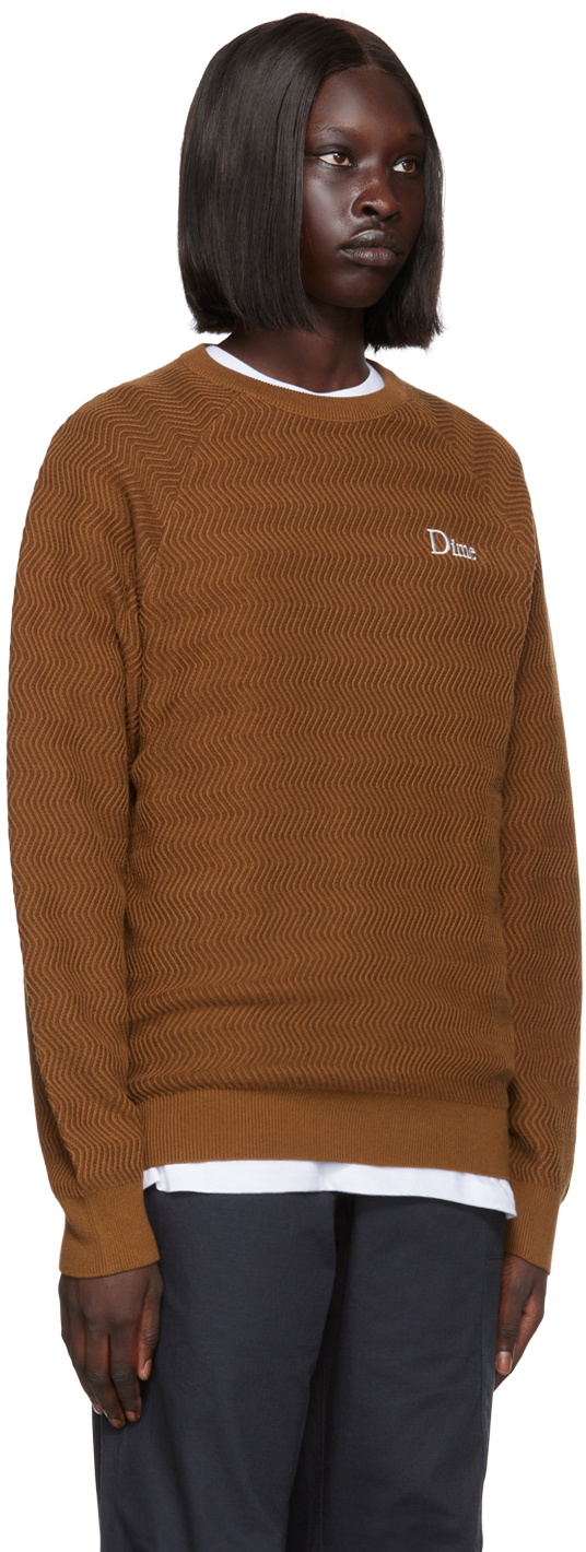 Dime Brown Wave Sweater Dime