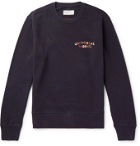 Universal Works - Logo-Embroidered Loopback Cotton-Jersey Sweatshirt - Blue