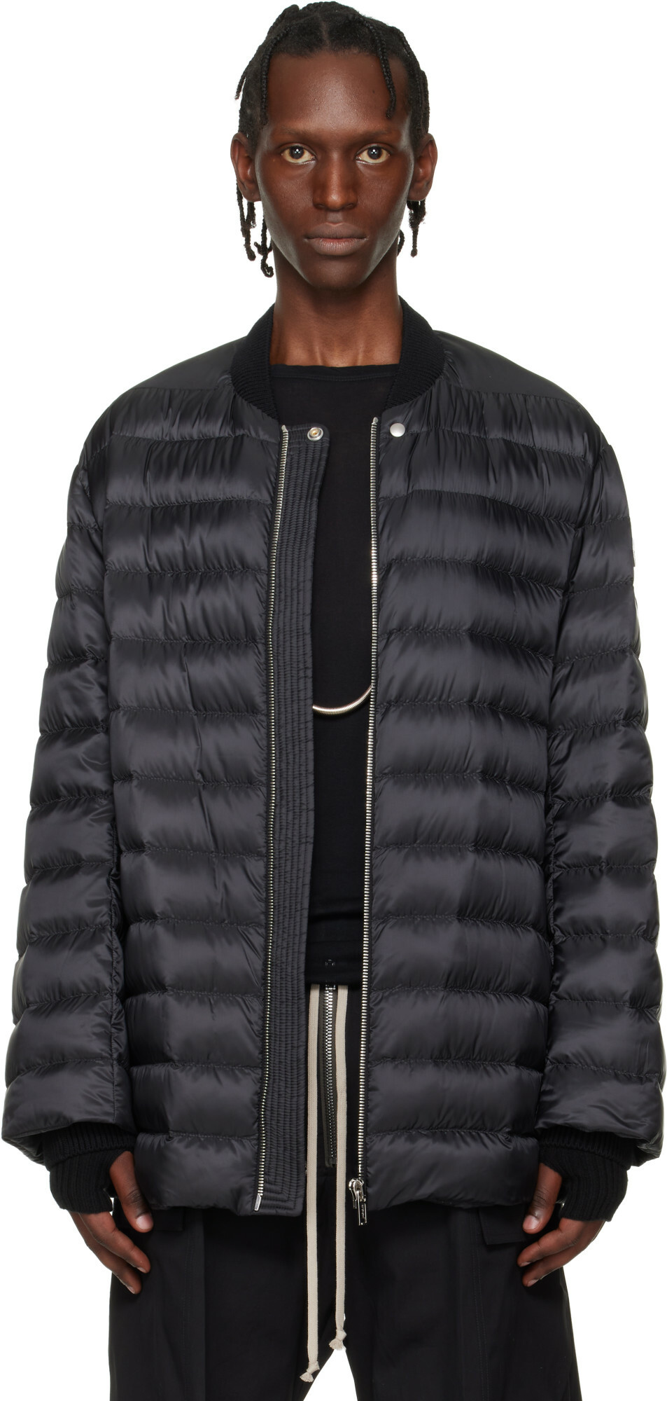 Rick Owens Men's x Moncler Alice Parka Jacket in Black Rick Owens