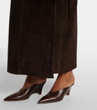 Nour Hammour Suede wrap skirt