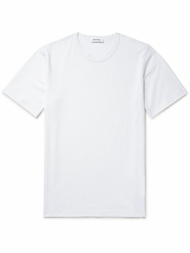 Photo: Norse Projects - Joakim Cotton-Blend Jersey T-Shirt - White