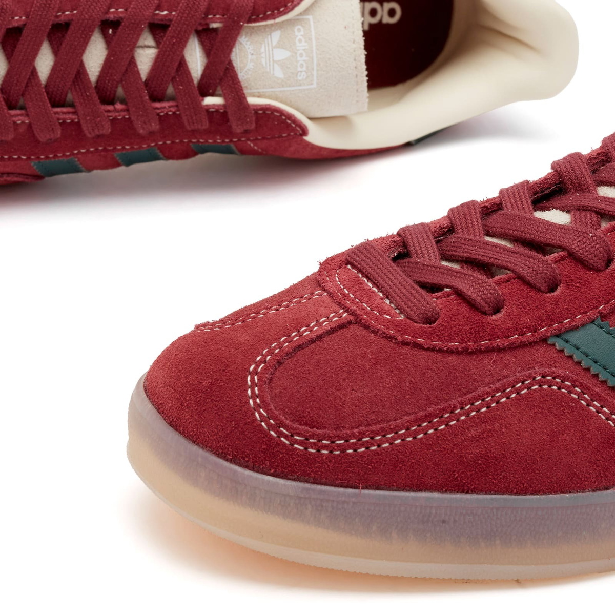Adidas Gazelle Indoor Sneaker in Shadow Red/Shadow Green/Wonder White adidas Adidas Gazelle Indoor Sneaker in Shadow Red/Shadow Green/Wonder White adidas