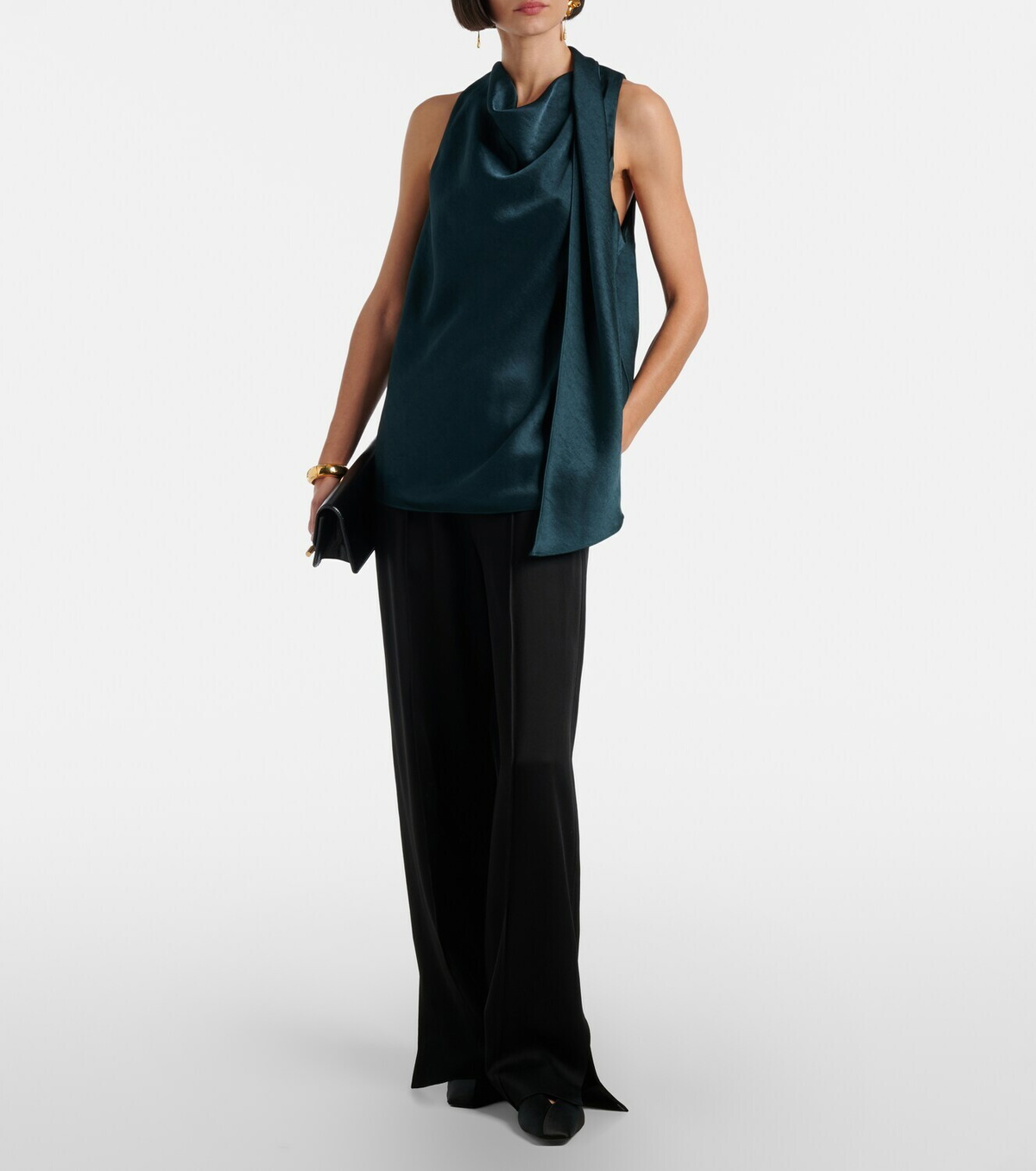 Vince Scarf-detail satin top