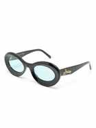LOEWE EYEWEAR Black Loop Oval-Frame Sunglasses