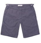 Orlebar Brown - Dane Striped Canvas Shorts - Men - Navy