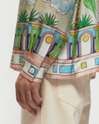 Casablanca Cuban Collar Long Sleeve Shirt Multi - Mens - Longsleeves