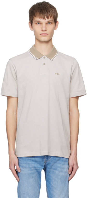 Photo: BOSS Beige Bonded Polo