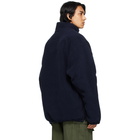 Balenciaga Navy Sherpa Half-Zip Jacket