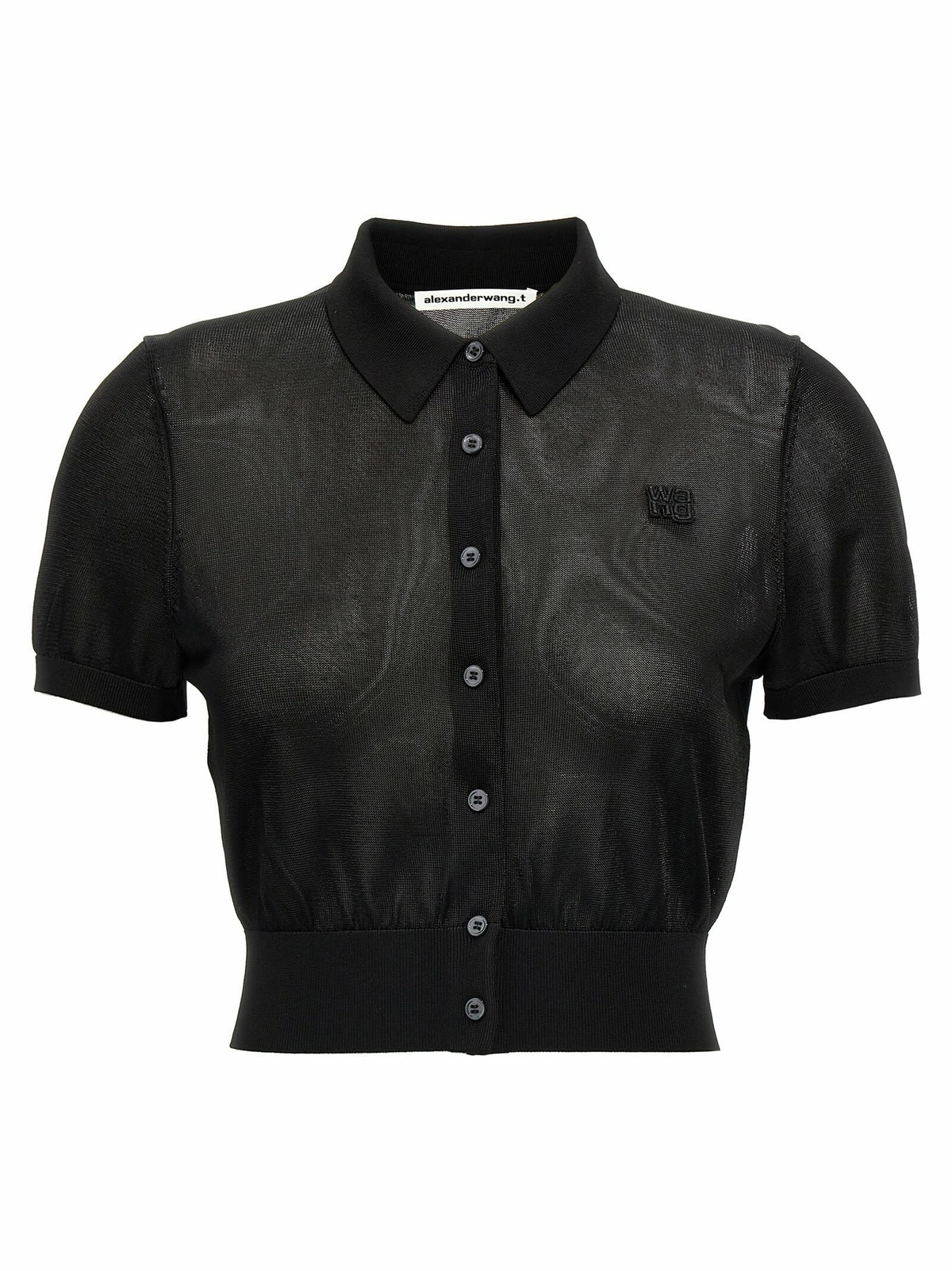 T by Alexander Wang Cropped Polo Shirt