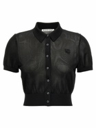 T by Alexander Wang Cropped Polo Shirt