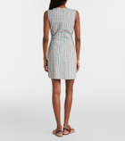 Faithfull Lydie checked cotton and linen minidress