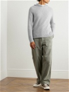 James Perse - Ribbed Cashmere Hoodie - Gray