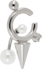 Justine Clenquet Silver Tabby Pearl Ear Cuff