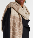 Loewe Anagram alpaca and wool-blend scarf