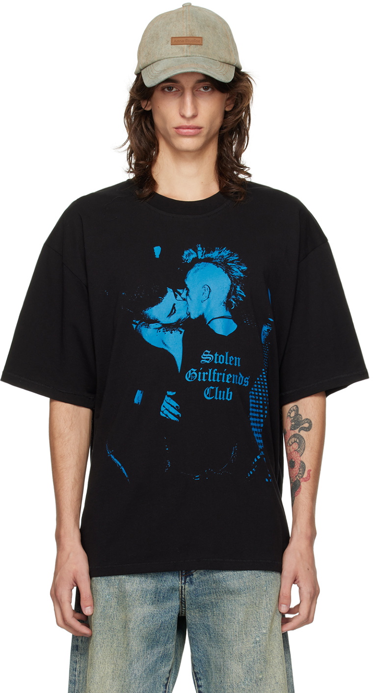 Stolen Girlfriends Club Black Gothic Cross T-shirt Stolen