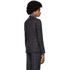 Thom Browne Grey Twill Classic Check Blazer