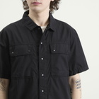 C.P. Company Men's Ripstop Short Sleeve Overshirt in Black