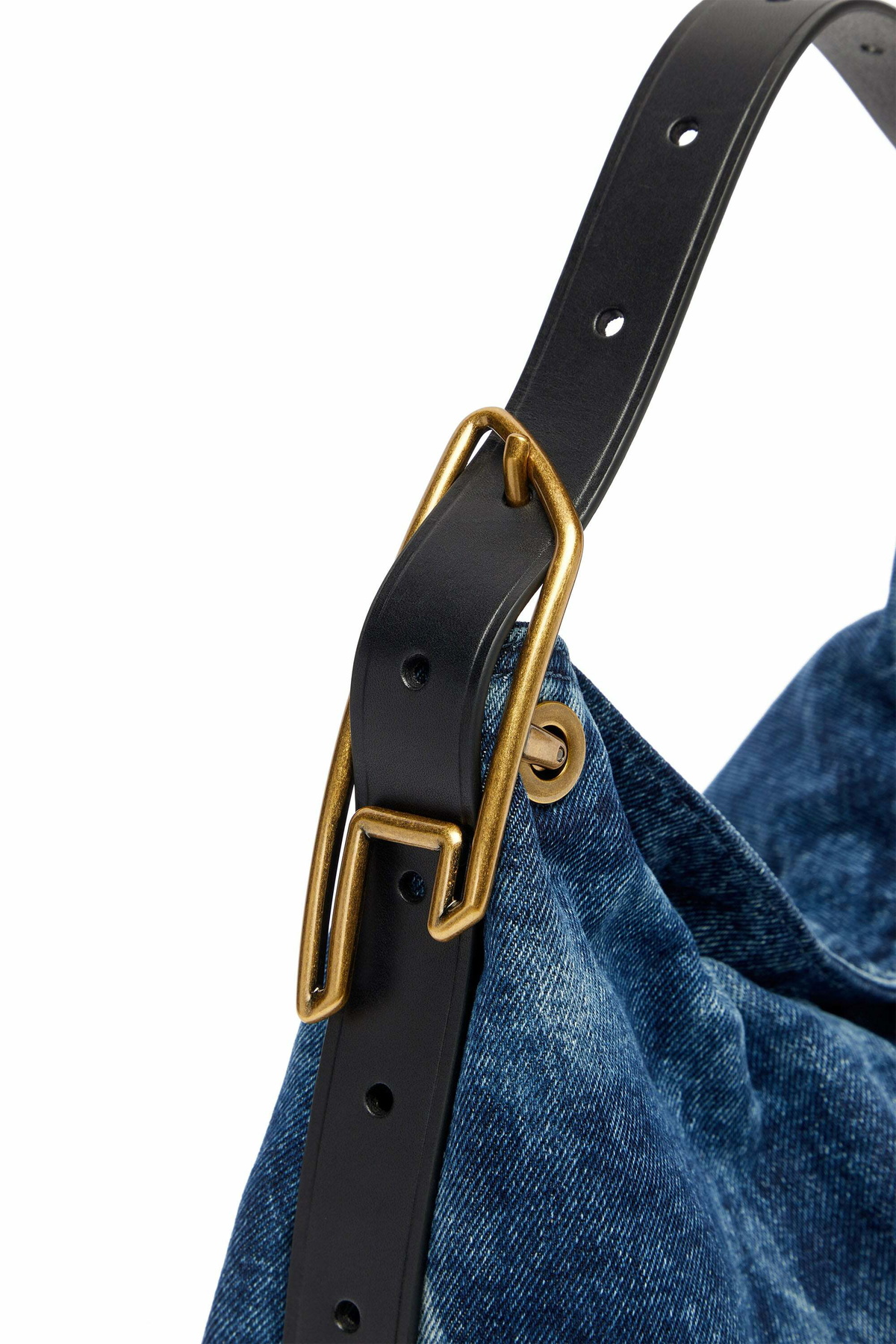 Diesel D-Line-Denim shoulder bag - Shoulder Bags Womens in Blue