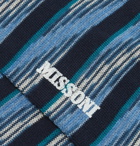 Missoni - Three-Pack Cotton-Blend Jacquard Socks - Navy