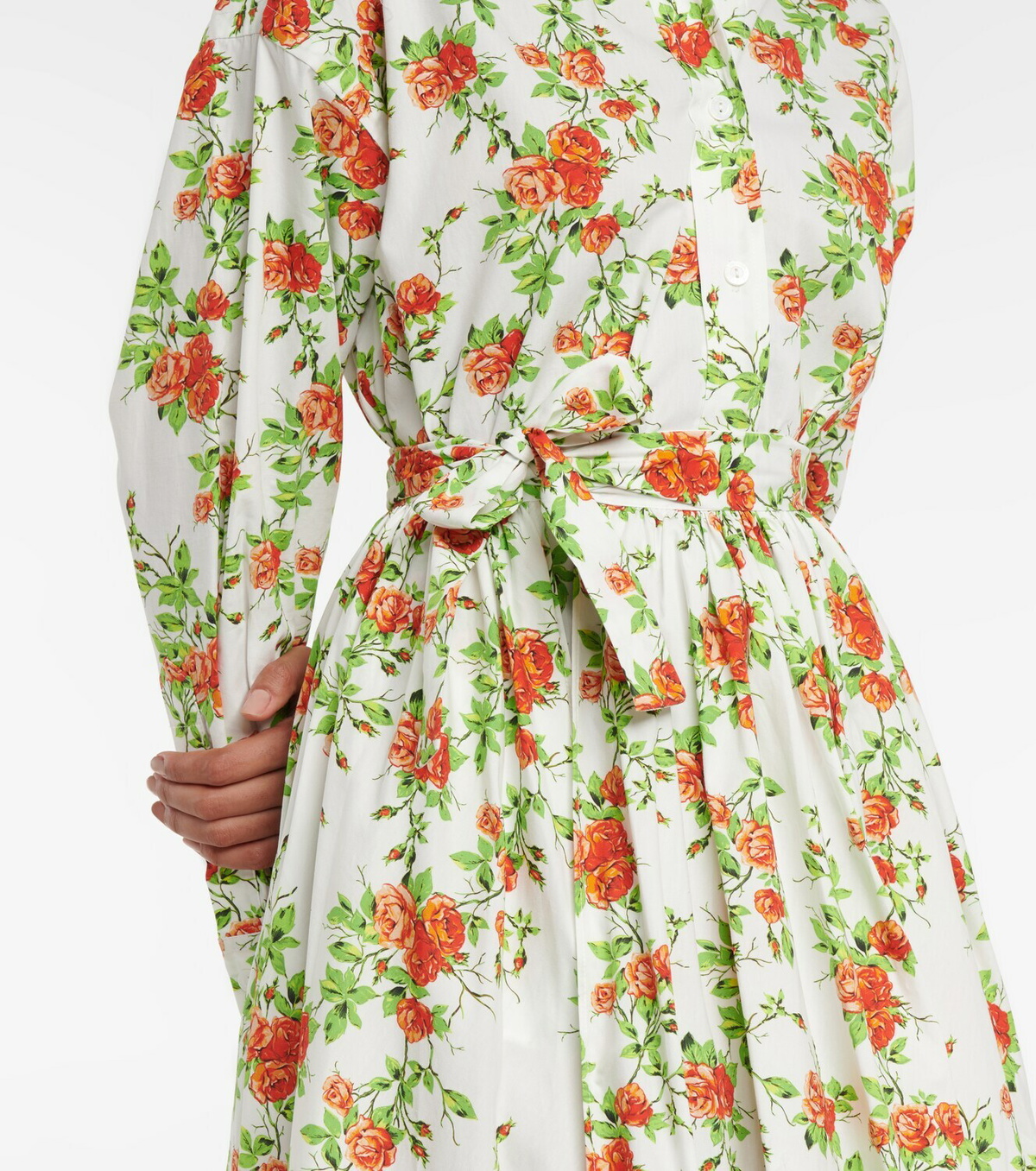 Emilia Wickstead Evelyn floral cotton midi skirt Emilia