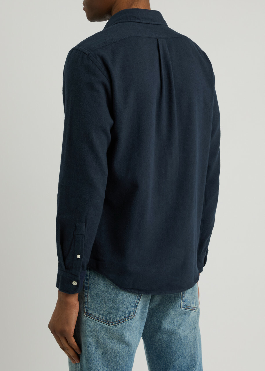 Colorful Standard Flannel Shirt Navy