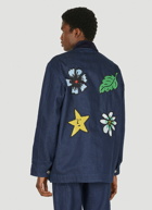 Embroidered Workwear Jacket in Blue