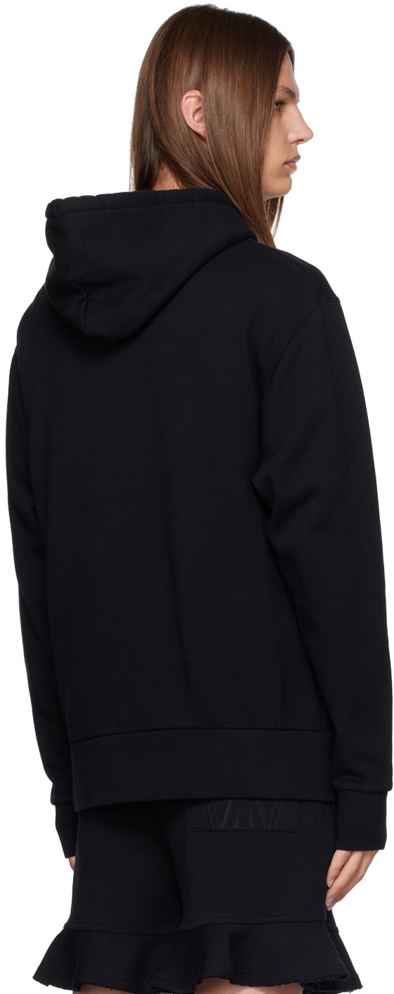 2900~JW ANDERSON Fleeced Oversized Hoodie with Dot Motif