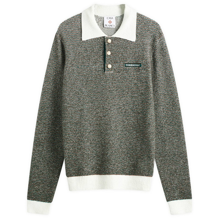 Photo: Casablanca Men's Boucle Stripe Polo in Multi