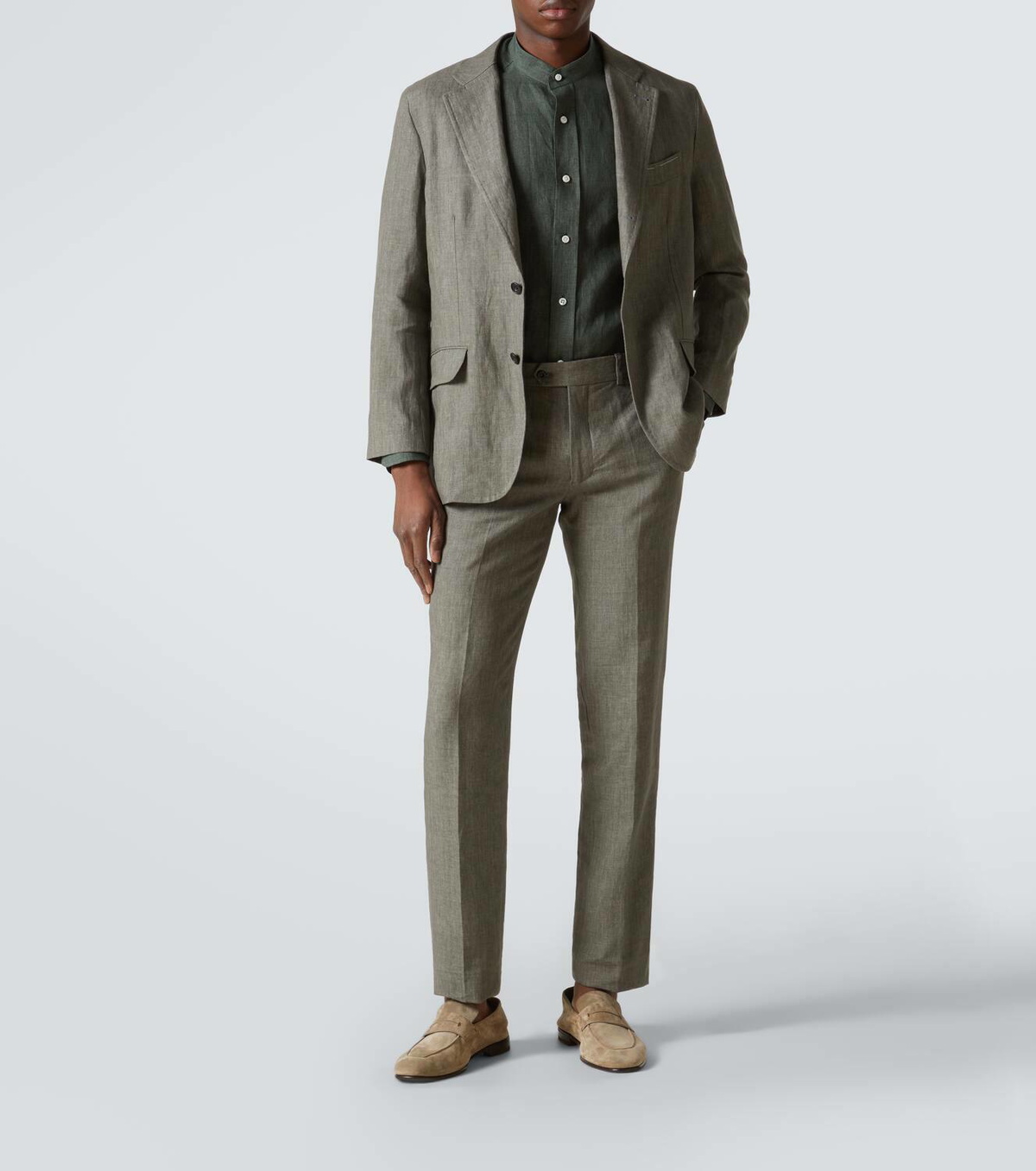 Rubinacci Modluca linen chinos