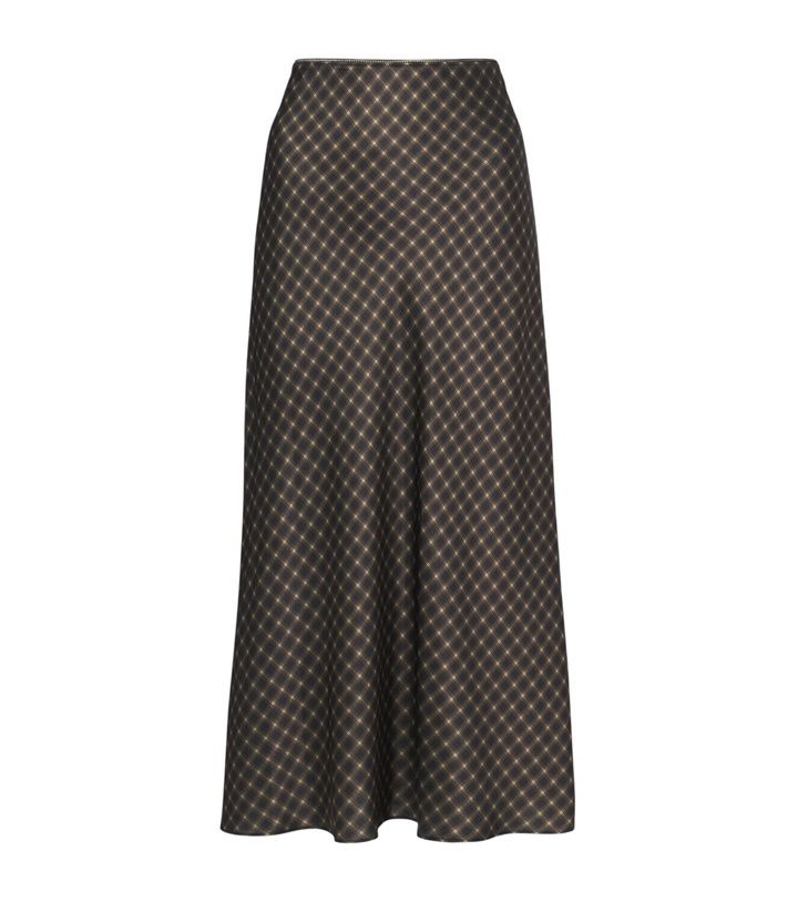Photo: Vince Plaid satin slip skirt