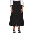 Comme des Garcons Black Wool Gabardine Wide-Leg Trousers