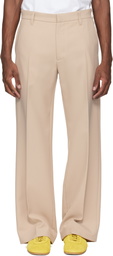 Stockholm (Surfboard) Club Beige Tailored Bootcut Trousers
