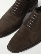 TOM FORD - Claydon Suede Oxford Shoes - Brown