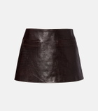 The Frankie Shop Rory croc-effect leather miniskirt