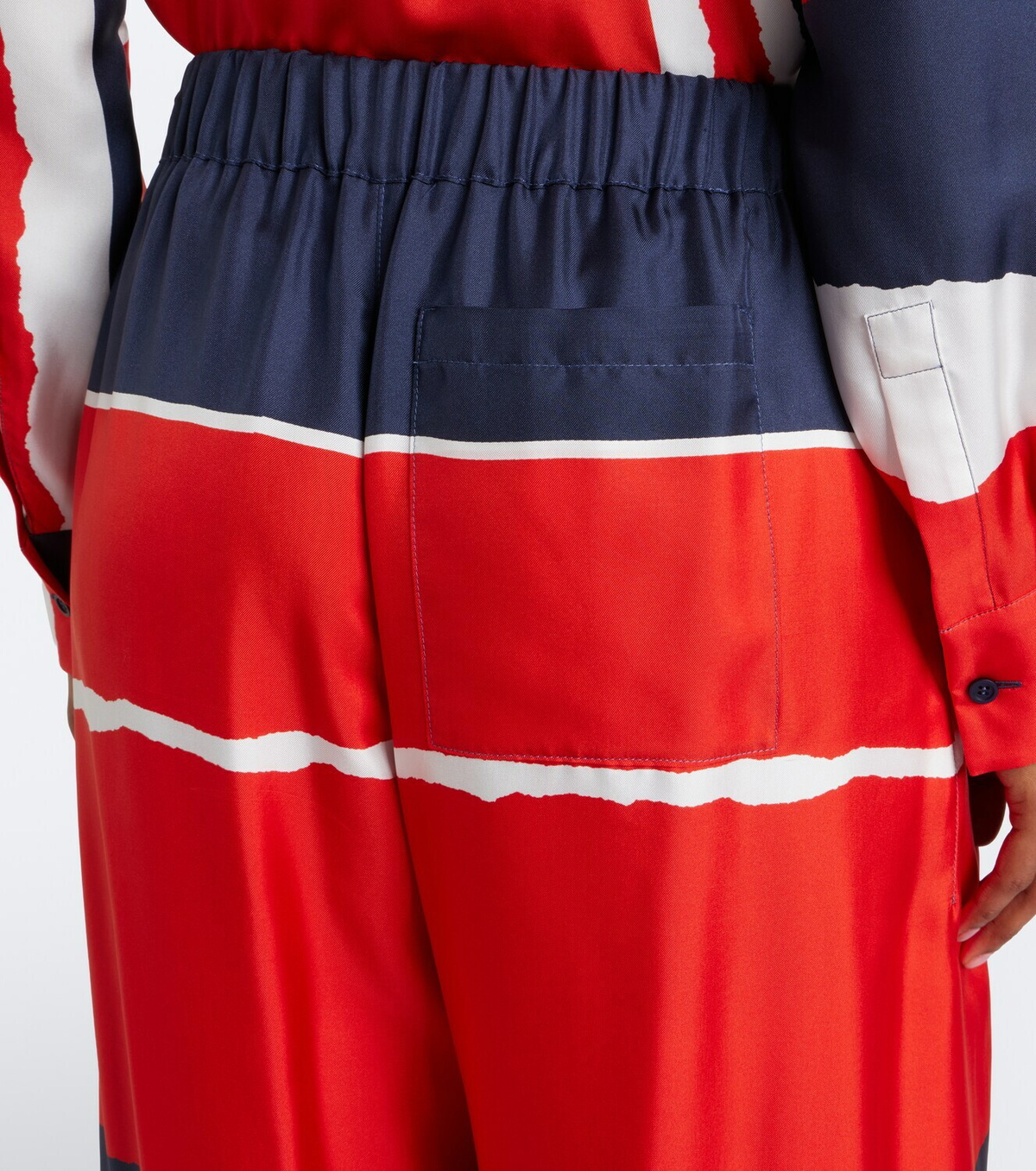 Loewe Printed silk twill wide-leg pants