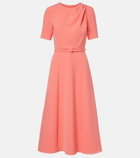 Carolina Herrera Belted crêpe midi dress