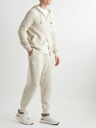 Brunello Cucinelli - Tapered Ribbed Cotton Sweatpants - White