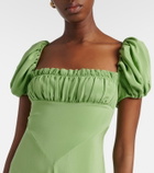 Rodarte Puff-sleeve silk crêpe maxi dress
