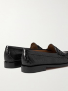 G.H. Bass & Co. - Maharishi Weejuns Larson Debossed Leather Penny Loafers - Black