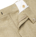BOTTEGA VENETA - Wide-Leg Wool-Blend Flannel Suit Trousers - Neutrals