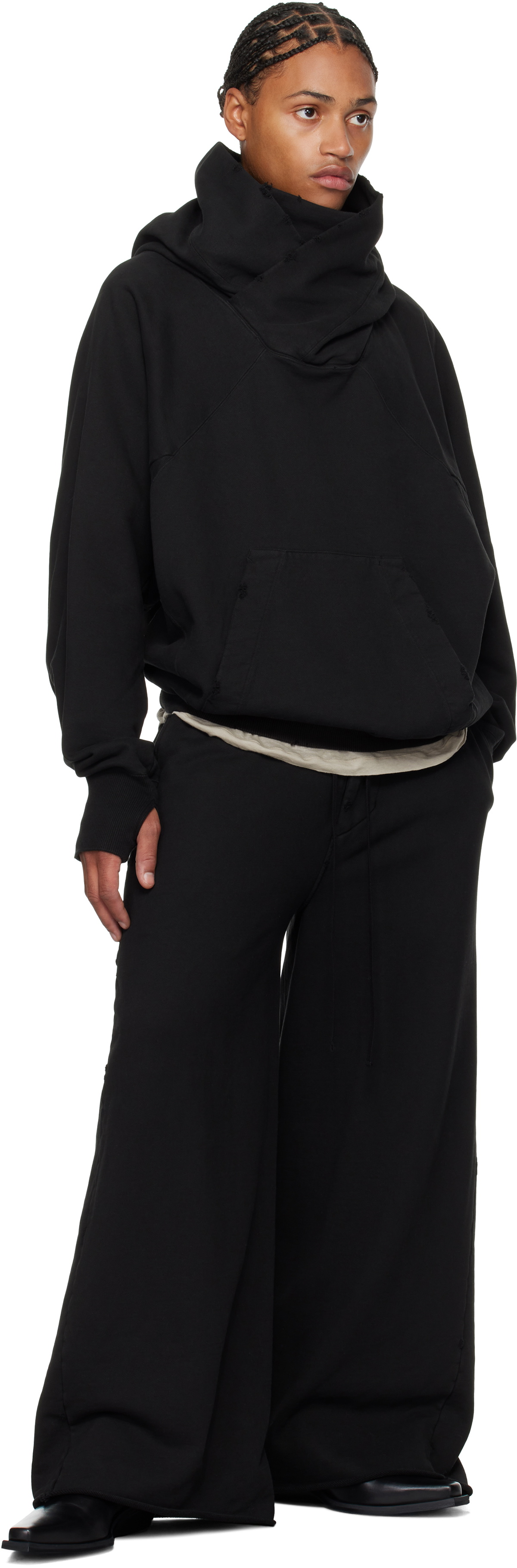 Julius Black Cotton Heavy Hoodie