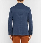 Altea - Blue Unstructured Garment-Dyed Stretch Linen and Cotton-Blend Drill Blazer - Men - Blue