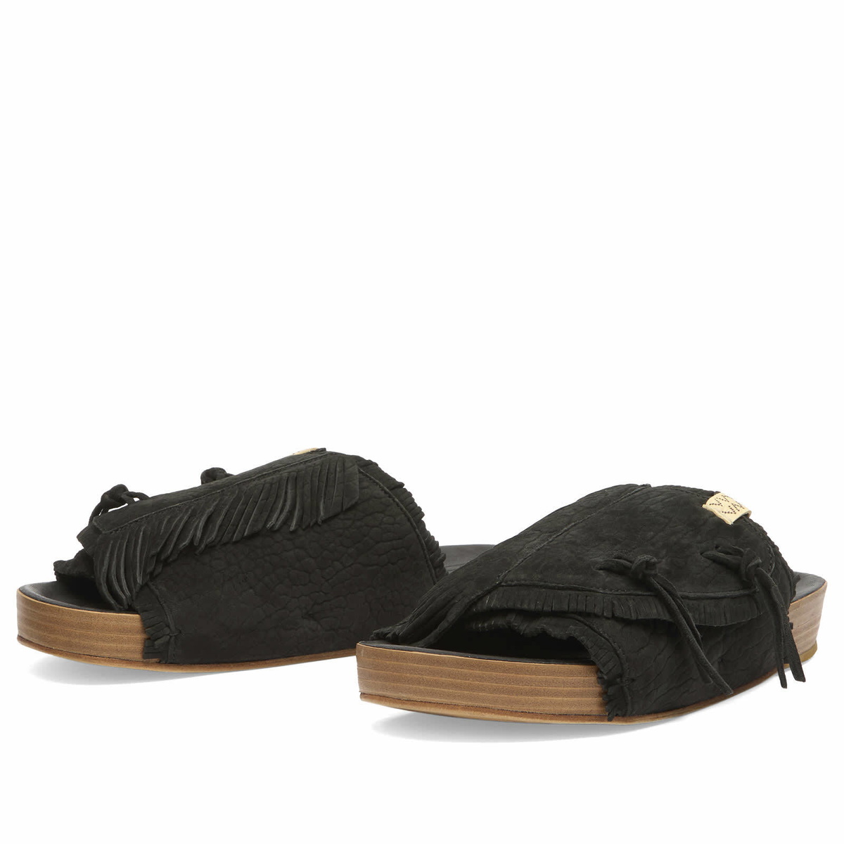 Visvim Men's Christo Shaman Folk Sandal in Black
