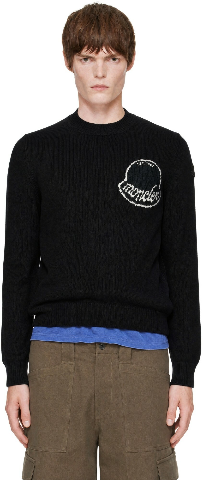 Moncler Black Crewneck Sweater