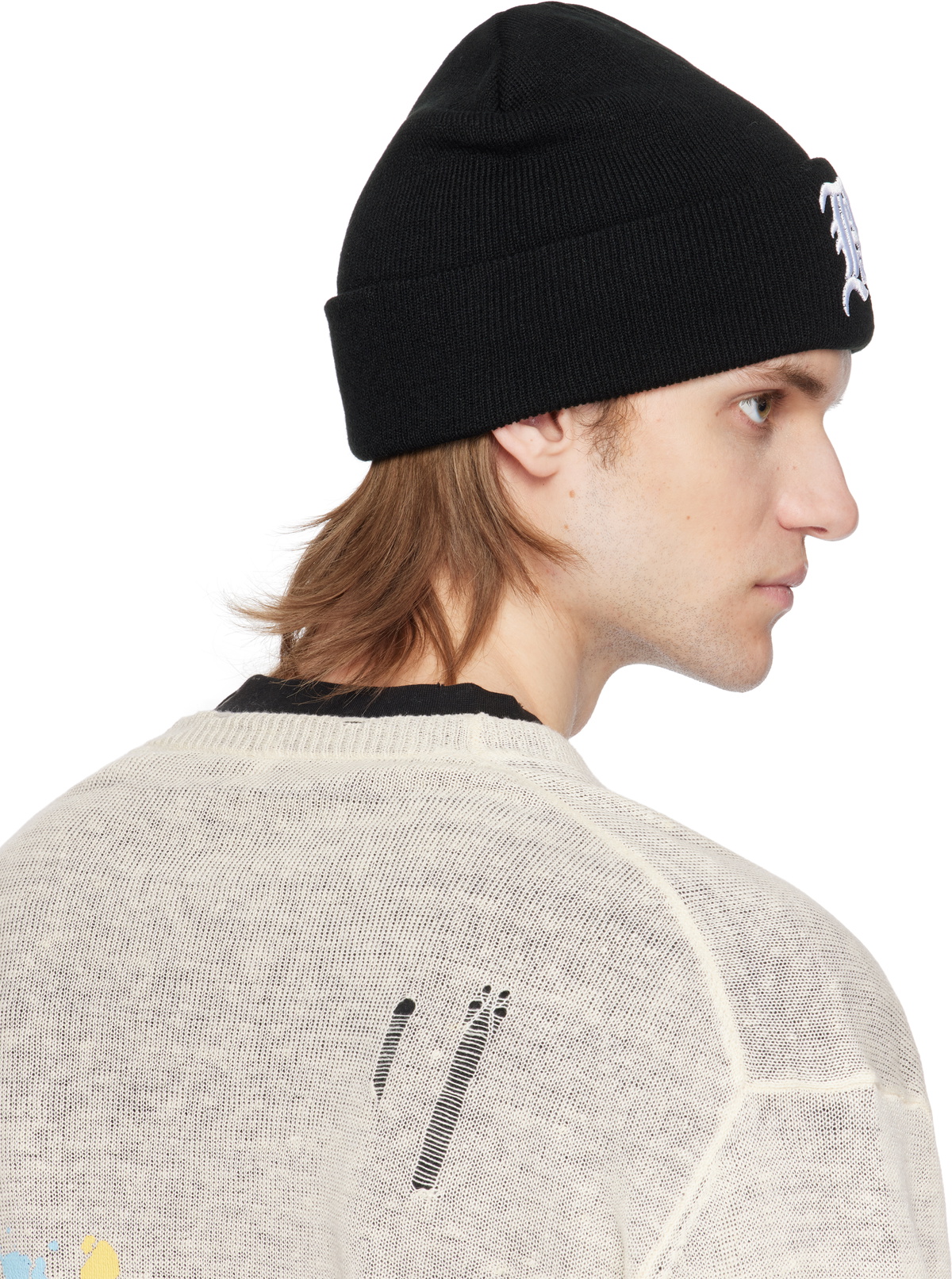 R13 Black 'R13' Beanie
