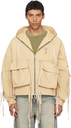 Reese Cooper Khaki Corduroy Modular Pocket Hooded Jacket