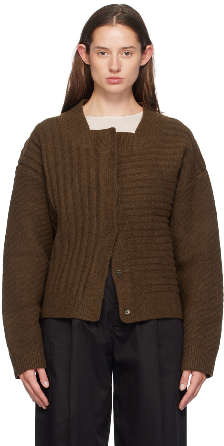 Deiji Studios Brown OS Square Cardigan